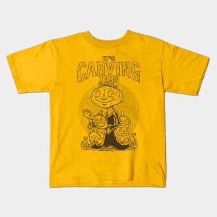 CARVING TIME - lines Kids T-Shirt